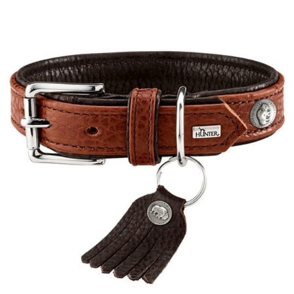 Hunter Cody 45 Cognac Mørkebrun hundehalsbånd - 33-39 cm